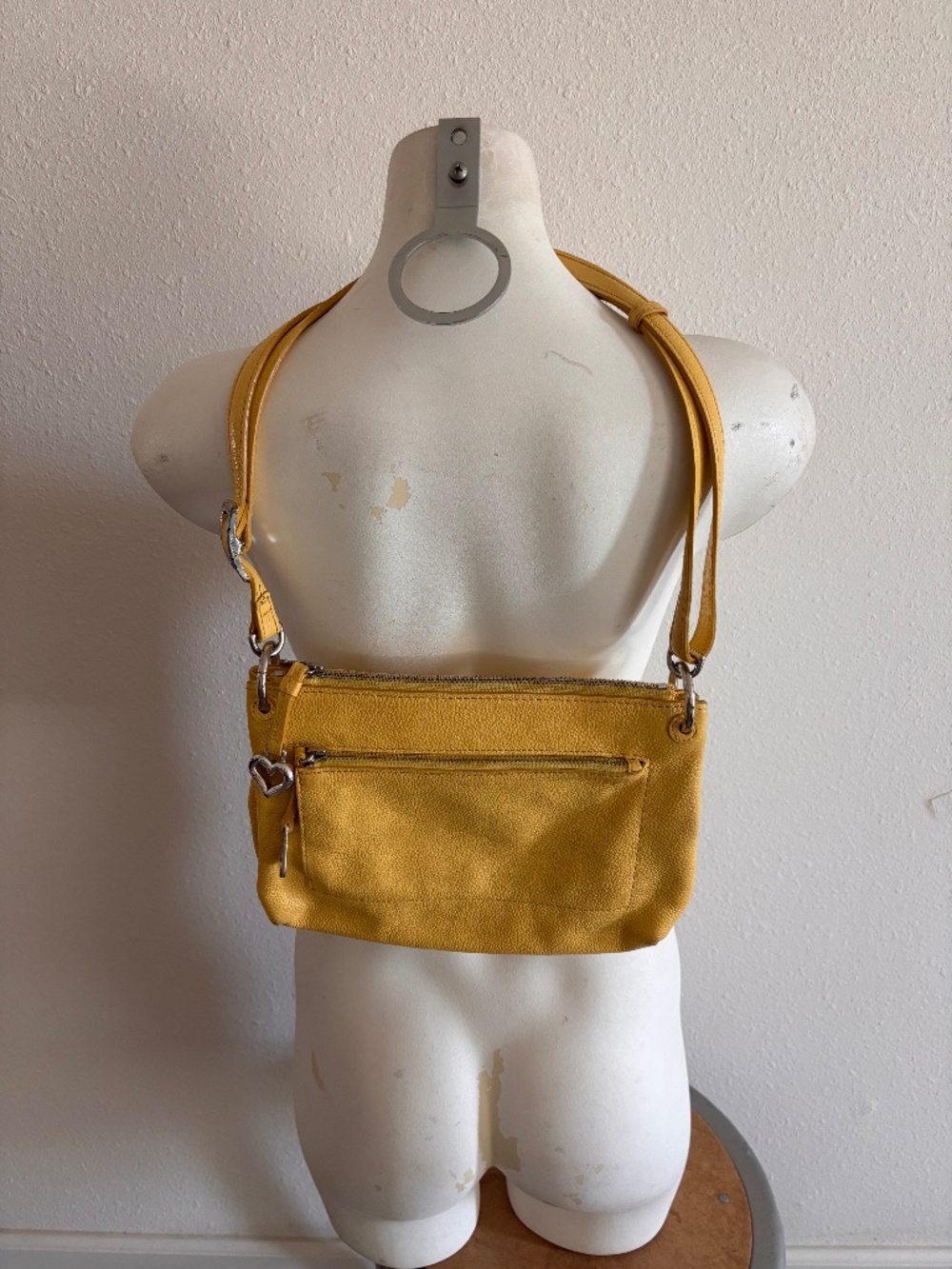Brighton Bria Lemon Leather Crossbody